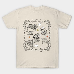 Felidae Family T-Shirt